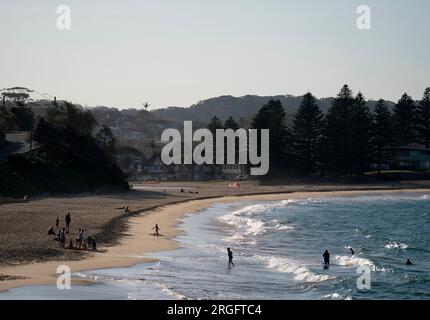 Una vista generale della spiaggia di Terrigal, Australia, vicino a dove si trova la squadra femminile dell'Inghilterra. Data foto: Mercoledì 9 agosto 2023. Foto Stock