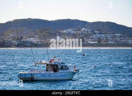 Vista generale dal lungomare di Terrigal, Australia. Data foto: Mercoledì 9 agosto 2023. Foto Stock