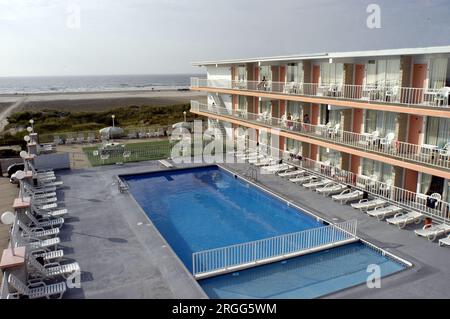 Olympic Motor Inn, Wildwood, New Jersey, Wildwood Motel on the Beach Foto Stock