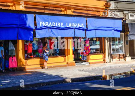 Lahaina su Maui prima della sua distruzione bt fuoco 2023 Foto Stock