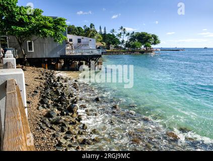 Lahaina su Maui prima della sua distruzione bt fuoco 2023 Foto Stock