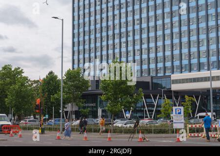L'ingresso principale di Hull Royal Infirmary, Hull, East Yorkshire (lungo Anlaby Road). Foto Stock