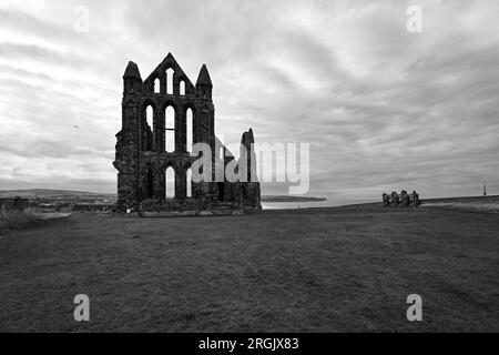 Whitby Abbey, il paesaggio sonoro drammatico Bram Stoker Dracula Foto Stock