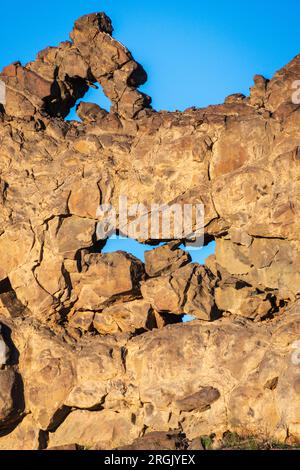 Shiprock iin the Navajo Nation, San Juan County, New Mexico Foto Stock