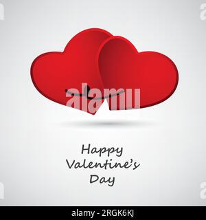 Biglietto di San Valentino - illustrazione del disegno del biglietto d'auguri Illustrazione Vettoriale