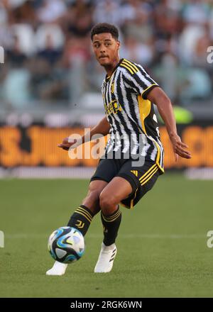 Juventus, Italia. 9 agosto 2023. Koni De Winter della Juventus durante la partita di allenamento allo stadio Allianz di Torino. Data foto: 9 agosto 2023. Il credito fotografico dovrebbe leggere: Jonathan Moscrop/Sportimage Credit: Sportimage Ltd/Alamy Live News Foto Stock
