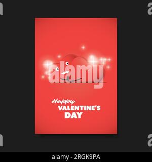 San Valentino o modello di copertina Illustrazione Vettoriale