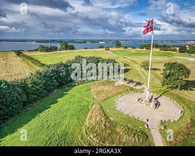 Dybbol monumento di guerra nazionale danese 1964 nel sud dello Jutland, Danimarca Foto Stock