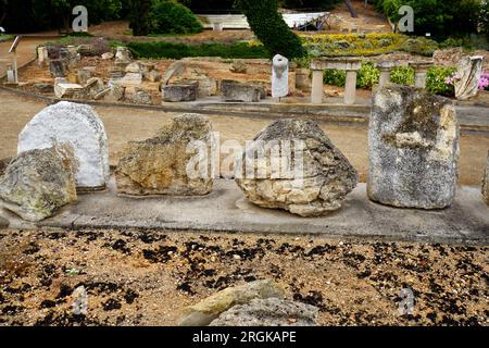 Grecia, Calcidica - Tempio di Ammon Zeus un antico sito archeologico a Calitea sulla riva del Mar Egeo Foto Stock