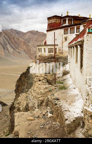 India, Ladakh, Zanskar, valle del fiume Zanskar dal monastero di Stongde Foto Stock