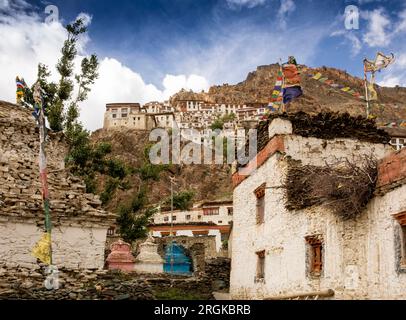 India, Ladakh, Zanskar, Karsha, monastero del villaggio Foto Stock