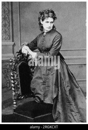 Berthe Morisot (1841-1895), fotografia ritratto del pittore impressionista francese prima del 1895, fotografo sconosciuto Foto Stock