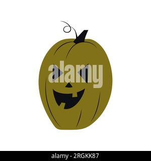 zucche da cartoni animati con facce divertenti Illustrazione Vettoriale