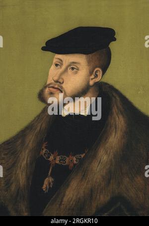 Ritratto dell'imperatore Carlo V 1533 di Lucas Cranach il Vecchio Foto Stock