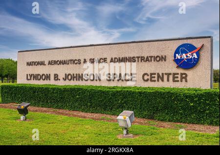 HOUSTON, Texas - 19 giugno: Johnson Space Center a Houston, Texas, il 19 giugno 2019. Centro per il programma di volo spaziale americano. Foto Stock