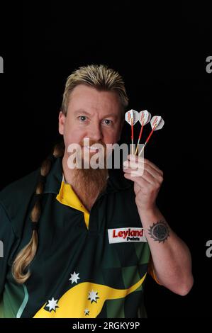 Australian freccette player Simon Whitlock Foto Stock