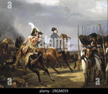 NAPOLEONE RIESAMINÒ LA GUARDIA IMPERIALE PRIMA DELLA BATTAGLIA DI JENAQ DEL 14 OTTOBRE 1806 Foto Stock