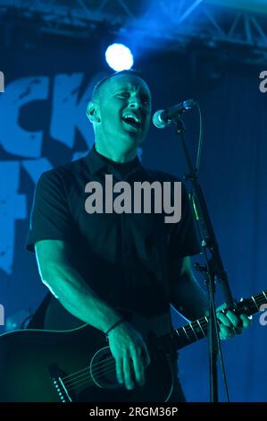 Padova, Italia. 9 agosto 2023. Jeff Darosa durante Dropkick Murphy's, Music Concert in Padova, Italia, agosto 09 2023 Credit: Independent Photo Agency/Alamy Live News Foto Stock