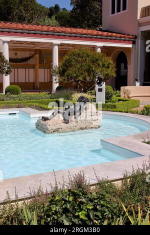 Outer Peristyle, Getty Villa, Pacific Palisades, Los Angeles, California Foto Stock