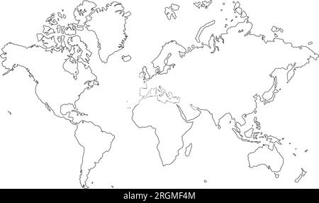 Mappa del mondo. Illustrazione vettoriale Illustrazione Vettoriale