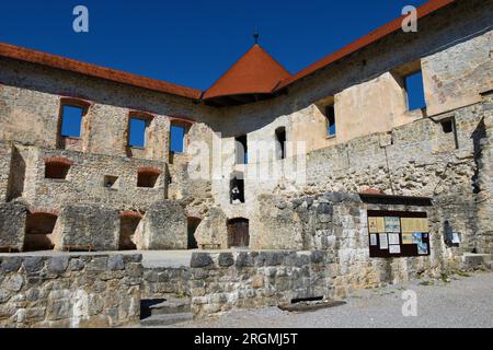 All'interno del castello Zuzemberk a Suha Kranjin, Dolenjska, Slovenia Foto Stock