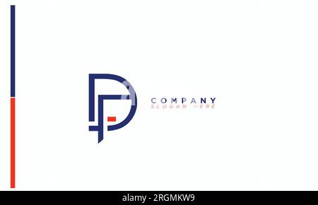 Lettere alfabetiche DF iniziali logo monogramma Illustrazione Vettoriale