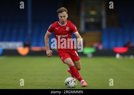 Peterborough, Regno Unito. 8 agosto 2023. Dan Kemp (ST) al Peterborough United contro Swindon Town EFL First Round South Match, al Weston Homes Stadium, Peterborough, Cambridgeshire, l'8 agosto 2023. Credito: Paul Marriott/Alamy Live News Foto Stock