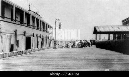 Vista di Ellis Island a New York, California. 1909-1932 Foto Stock