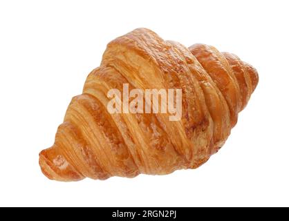 Delizioso croissant isolato su bianco. Pasta fresca Foto Stock