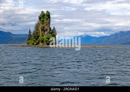 New Eddystone Rock, Misty Fjords National Monument Foto Stock