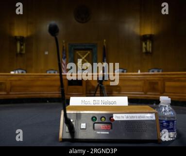 Reportage: NASA Before the Senate Accounts’ Commerce, Justice, Science, and Related Agencies SubCommittee (maggio 2022) - l'opinione che i testimoni vedranno quando testimonieranno martedì 3 maggio 2022 presso il Dirksen Senate Office Building Foto Stock