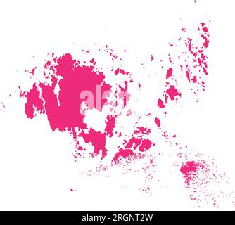 Mappa colore ROSA CMYK delle ISOLE ALAND, FINLANDIA Illustrazione Vettoriale