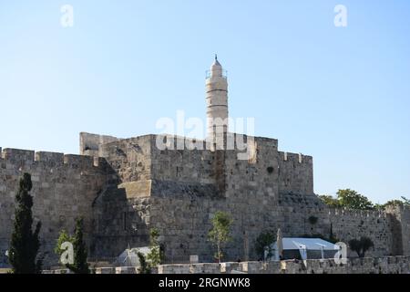 La Cittadella vicino alla porta di Jaffa nella città vecchia di Gerusalemme. Foto Stock