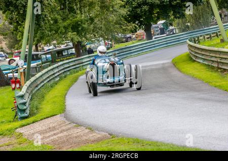 V.S.C.C. Prescott Speed Hill Climb, Prescott Hill, Gotherington, Gloucestershire, Inghilterra, UK, agosto 2023. Il Vintage Sports Car Club. Foto Stock