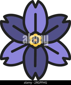 Alpine dimentica me non icona immagine. Illustrazione Vettoriale