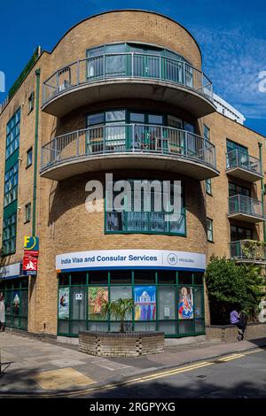 Indian Visa Centre Londra. VFS Global Indian Visa & Consular Application Centre, 142-148 Goswell Rd London Foto Stock