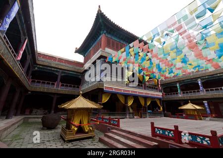 Architettura tibetana a Putuo Temple of Cases, Chengde, Mountain Resort, cina settentrionale Foto Stock