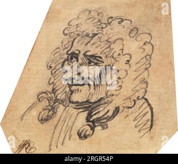 Grotesque male Head di William Hogarth Foto Stock