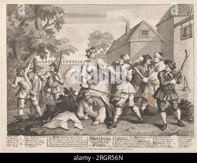 Hudibras sconfitto da Trulla da William Hogarth Foto Stock