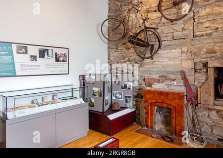 All'interno della Cardigan Castle House una casa di campagna georgiana costruita da John Bowen nel 1808, all'interno delle mura del Cardigan Castle Ceredigion Wales. Foto Stock