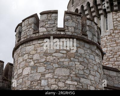 Antica torre del castello celtico, castello di Blackrock in Irlanda. Fortezza dell'Osservatorio di Blackrock Foto Stock