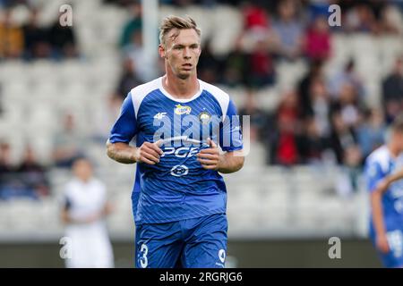 Cracovia, Polonia. 7 agosto 2023. Bert Esselink di Stal Mielec visto durante la partita di calcio polacca PKO Ekstraklasa League 2023/2024 tra Puszcza Niepolomice e Stal Mielec allo stadio Cracovia. Punteggio finale; Puszcza Niepolomice 1:0 Stal Mielec. (Foto di Grzegorz Wajda/SOPA Images/Sipa USA) credito: SIPA USA/Alamy Live News Foto Stock