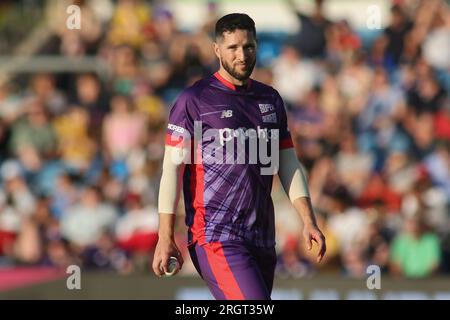 Clean Slate Headingley Stadium, Leeds, West Yorkshire, Regno Unito. 11 agosto 2023. Northern Superchargers contro Oval InvincibleÕs durante la Hundred Double Header al Clean Slate Headingley Stadium. Of Northern Superchargers Credit: Touchlinepics/Alamy Live News Foto Stock