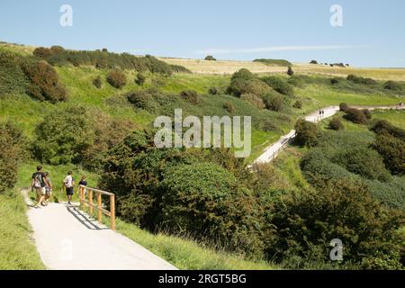 White Cliffs dover Kent Foto Stock