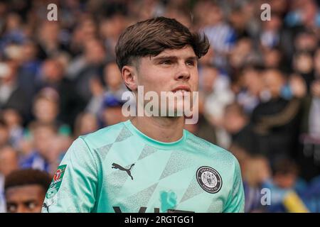 Sheffield, Regno Unito. 8 agosto 2023. Stockport County Cody Johnson durante lo Sheffield Wednesday FC vs Stockport County FC, Carabao Cup, round 1 match all'Hillsborough Stadium, Sheffield, Regno Unito l'8 agosto 2023 Credit: Every Second Media/Alamy Live News Foto Stock