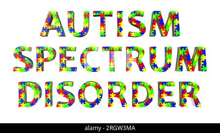 Disturbo dello spettro autistico, illustrazione concettuale Foto Stock