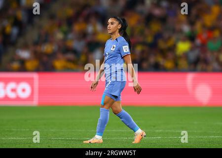 Sakina Karchaoui #7 della Francia durante la partita dei quarti di finale della Coppa del mondo femminile FIFA 2023 Australia Women vs France Women al Suncorp Stadium, Brisbane, Australia, 12 agosto 2023 (foto di Patrick Hoelscher/News Images) Foto Stock