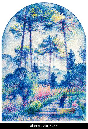 Henri Edmond Cross, le Jardin EN Provence, (il giardino in Provenza), dipinto 1901 Foto Stock