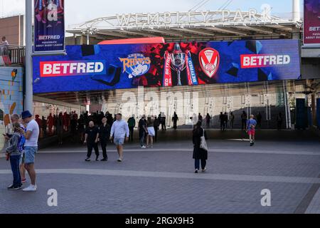 Il Betfred Challenge Cup match Hull KR vs Leigh Leopards al Wembley Stadium, Londra, Regno Unito. 12 agosto 2023. (Foto di Steve Flynn/News Images) a Londra, Regno Unito il 12/8/2023. (Foto di Steve Flynn/News Images/Sipa USA) credito: SIPA USA/Alamy Live News Foto Stock