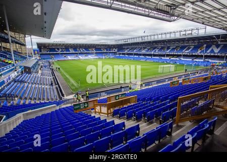 Liverpool sabato 12 agosto 2023. Vista generale del Goodison Park durante la partita di Premier League tra Everton e Fulham al Goodison Park, Liverpool, sabato 12 agosto 2023. (Foto: Mike Morese | mi News) crediti: MI News & Sport /Alamy Live News Foto Stock